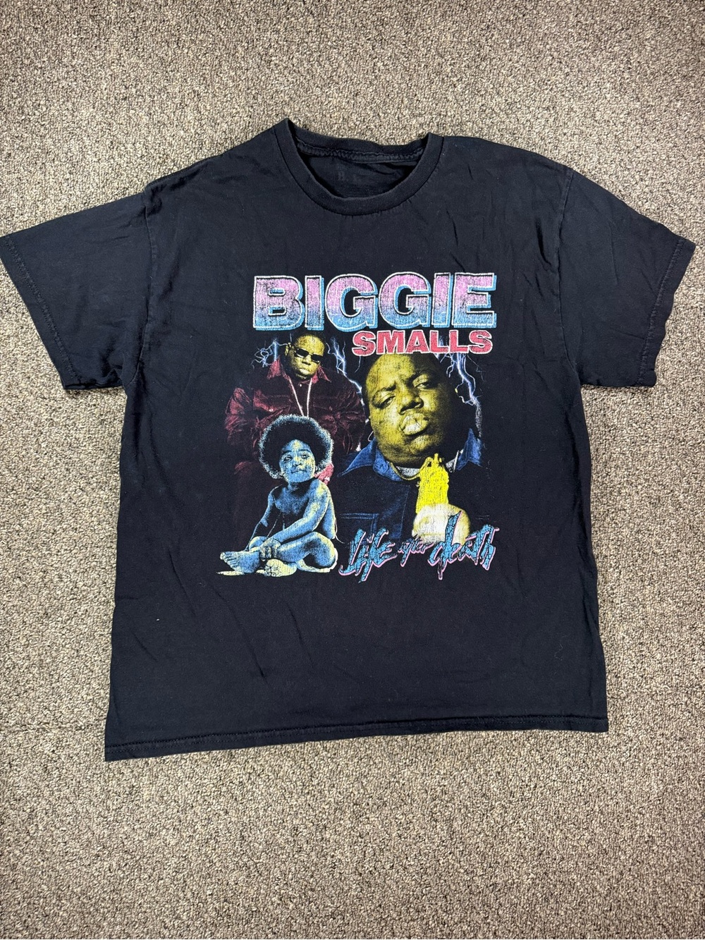 Biggie Smalls Black Graphic Short Sleeve Tee